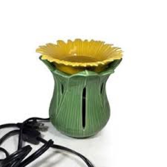 PartyLite Tuscan Sunflower Scent Glow Wax Warmer Melt Full Size Retired Holder - Picture 5 of 12